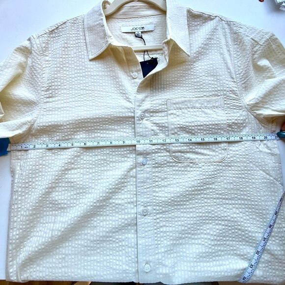 NWT Joe’s cotton short sleeves button up shirt in Ecru color. Size S - Picture 12 of 12
